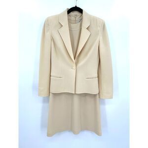 Celine Cream Two-Piece Blazer and Dress Set